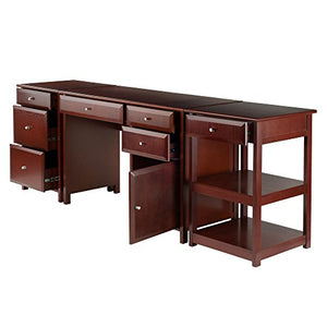 Winsome Wood Delta 3 Piece Home Office Set