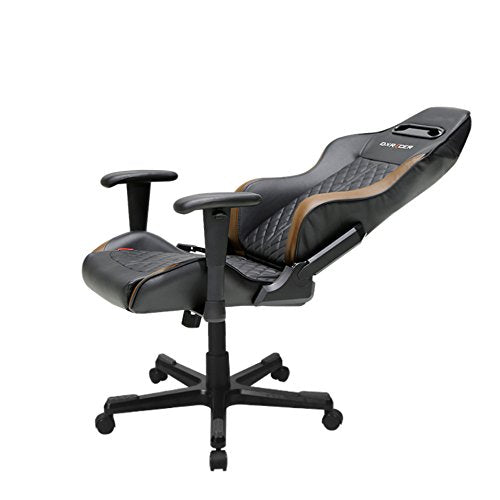 DXRacer OH/DF73/NC Drifting Series Black and Coffee Gaming Chair - Includes 2 Free Cushions