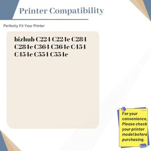 KOINKTO DV512 Developer Unit for Konica Minolta Bizhub C224 C284 C364e C454e C554e Printer (KCMY 4-Pack)