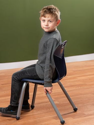 Schooled Student Stack Chair - Ergonomic Molded Seat Shell - Robust Riveted Frame - Pack of 4 Chairs