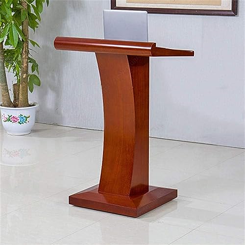 WooDeY Lectern Podium Stand, Portable Wood Laptop Desk Tilted Desktop Standing Teacher Podiums