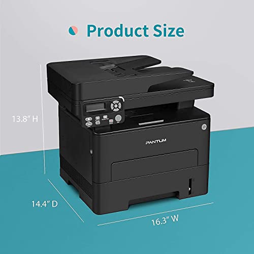 All in One Laser Printer Scanner Copier, Multifunction Black and White Printer with ADF, Auto Two Sided Printing, Built-in Ethernet, Connect with Network and USB Code Only, Pantum M7102DN with TL-410H