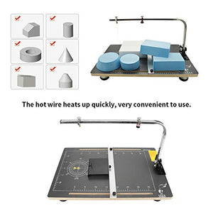 Desktop hot Wire Foam Cutting Machine, Board Wax Wire Foam Styrofoam Cutter Machine Working Stand Table Tool (US Plug 110V)