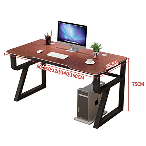 AAGYJ Ergonomic Gaming Desk with Large Surface, R-Shaped Stable Leg and Computer Table Workstation Office Desk Student Desk Gaming Table,H,1406075cm