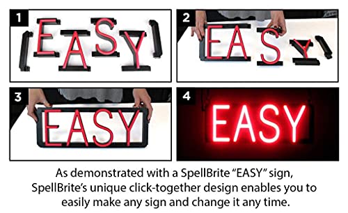 SpellBrite Ultra-Bright No Vacancy Neon-LED Sign (Neon look, LED performance, Red)