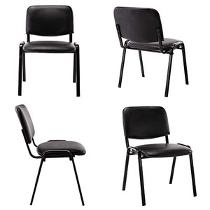 H&Y HEAH-YO Reception Chair Stacking Mesh Armless Office Conference Black Desk Chairs