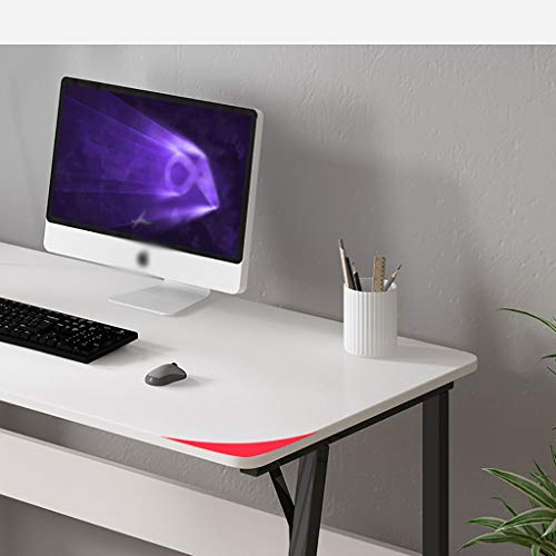 Zzmop Computer Desk,Modern Sturdy Office Desk,Study Writing Desk,PC Workstation,for Home Office,White+Black,120X60CM.