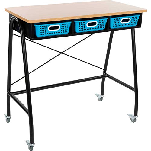 Really Good Stuff Teacher Standing Desk with Baskets