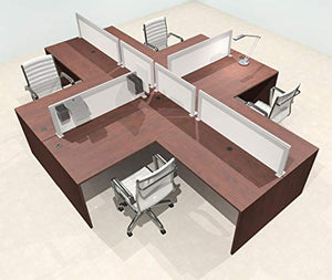 UTM Furniture Modern Aluminum Office Workstation Desk Set, OT-SUL-FPS30