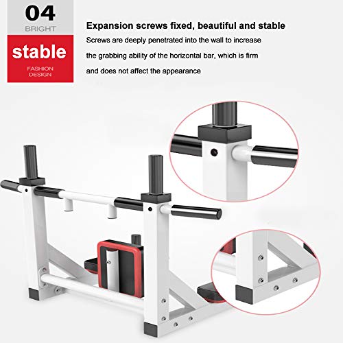 Lcyy-Bike Pull Up Bar,Multi Function Wall Mount Chin Up Bar, Height Adjustable Pull-Up Bar, Multi Grip Strength Training Equipment for Home Gym, 880 LB Weight Capacity,Black