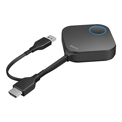 BenQ InstaShow WDC10 Wireless Presentation Screen Mirroring for Meeting Rooms, Enterprise-Grade Security encryption, Includes 2 HDMI transmitters (up to 16) & Holder, 33ft Range, 60fps, no app Needed