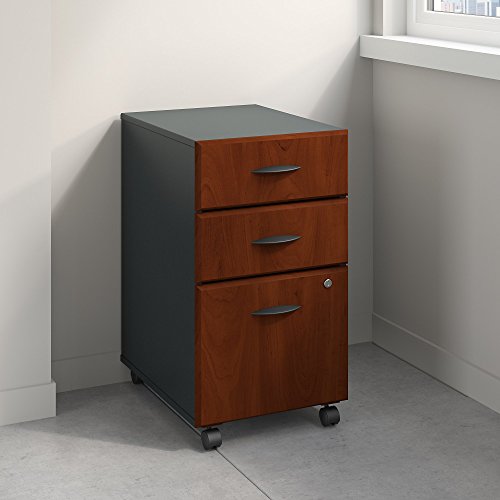 Bush Business Furniture WC94453PSU Series A 3 Drawer Mobile File Cabinet, Hansen Cherry/Galaxy