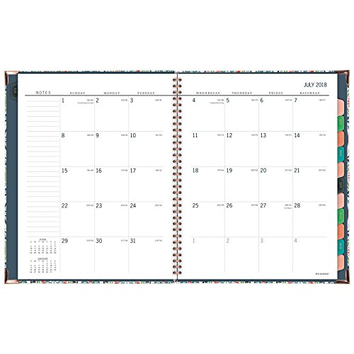 AT-A-GLANCE Academic Weekly / Monthly Planner, July 2018 - June 2019, 8-1/2" x 11", Hardcover, Badge Tile (6124T-905A)