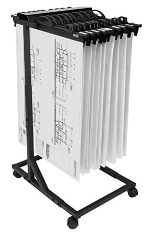 Hang-A-Plan, Mobile Blueprint Storage Rack, Height Adjustable