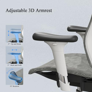 Fradiett Ergonomic Mesh Office Chair - High Back Desk Chair with 3D Armrest & Lumbar Support