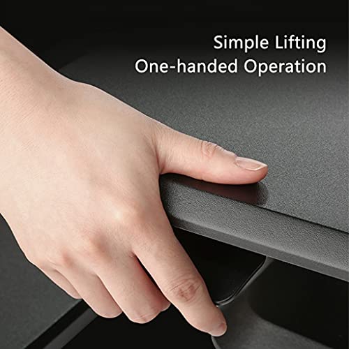 Standing Desk Converter Height Adjustable Sit to Stand Up Desk Riser with Keyboard Tray Home Office Desk Workstation Gas Spring Lift Black