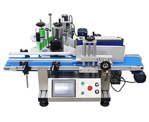 TECHTONGDA Automatic Round Bottle Labeling Machine with Printer Conveyor - Bottle Diameter 1.5-3.9inch