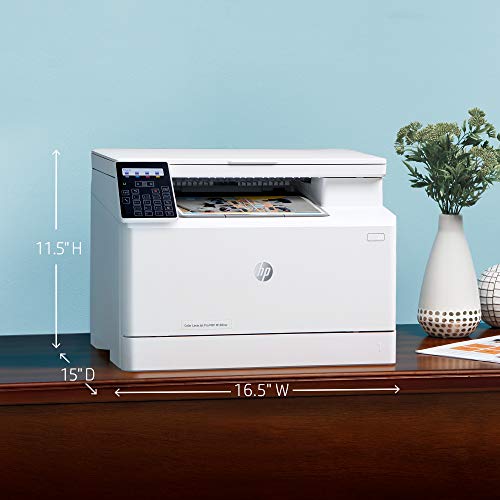 HP Laserjet Pro MFP M182 nw All-in-One Wireless Color Laser Printer - Print Scan Copy- 17 ppm, 600 x 600 dpi, 256MB Memory, Photo Printing, 8.5 x 14, 2-Line LCD with Numeric Keypad Display, Ethernet