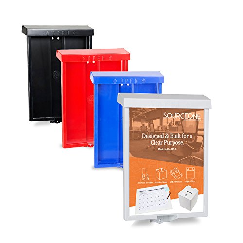 Source One Outdoor Realtor Style Brochure Holder Color Variety White or Black Options Available (16 Pack, White)