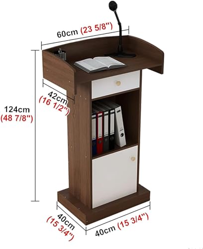 CAMBOS Lectern Podium Stand with Open Storage Drawer