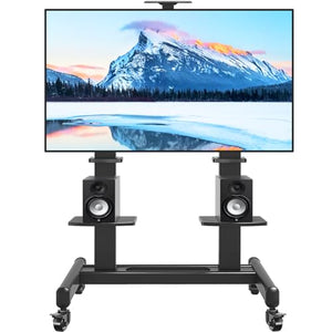 Rfiver Heavy Duty Mobile TV Cart for 65-120 Inch TVs up to 310 lbs, Max VESA 1000x600, Black