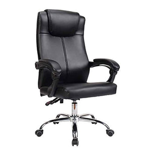 None Executive Managerial Chair High Back Bonded Leather Office Chair with 150° Recline & Thick Padded Headrest