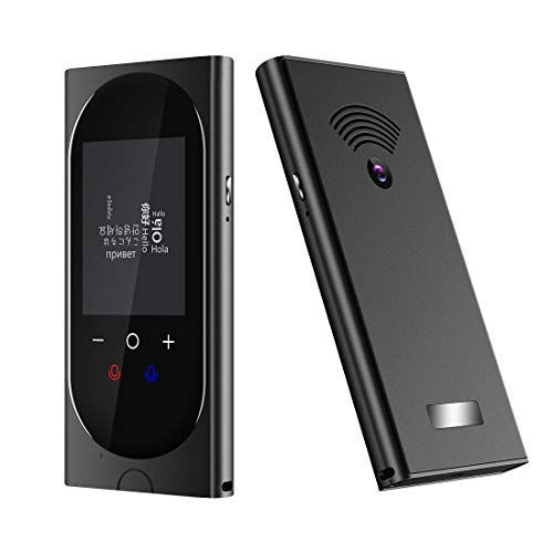 TESIYI Mini AI Translator Device with Camera Translation Function, 106 Languages Instant Two-Way Voice Translation, Noise-Cancelling … (Black)