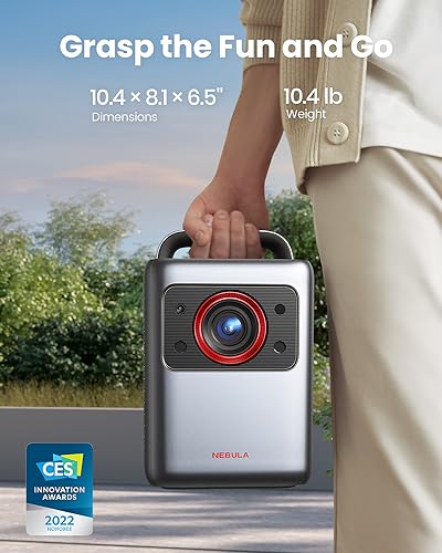 NEBULA by Anker Cosmos Laser 4K Projector (Upgraded), 2200 ANSI Lumens, Android TV 10.0, Autofocus, Auto Keystone Correction, Wi-Fi & Bluetooth