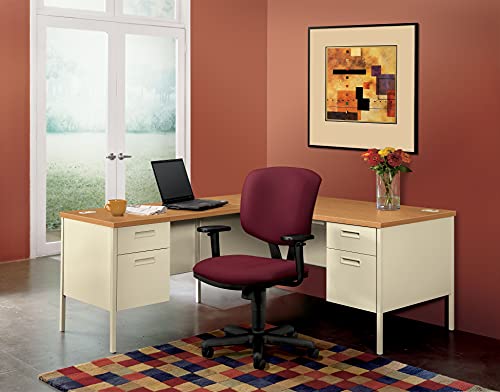 HON Metro Classic Series Workstation Return, Left, 42w x 24d, Harvest/Putty