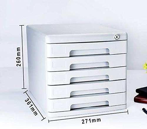 UGani Plastic 5-Drawer Flat File Cabinet for A4 Files and Books