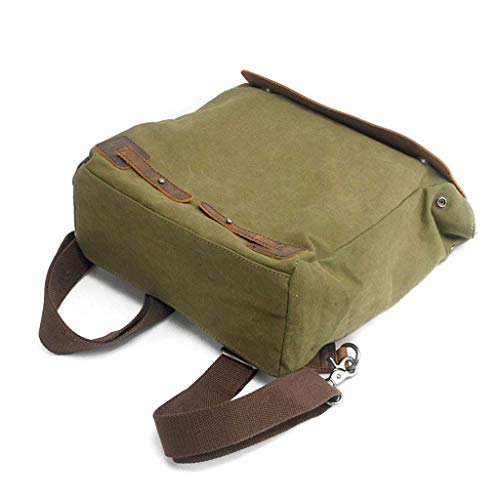 YLHXYPP Green Business Briefcase, Canvas Laptop Bag, Waterproof Large Capacity School Bag, Multifunctional Outdoor Travel Backpack