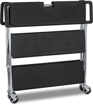 Carlisle SBC203103 Fold 'N Go Collapsible Utility Cart, 350 Pound Capacity, 31" Length x 20" Width Shelf, Black