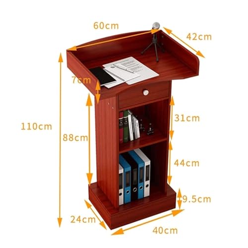 CAMBOS Lectern Podium Stand with Drawer and Storage - Modern Design