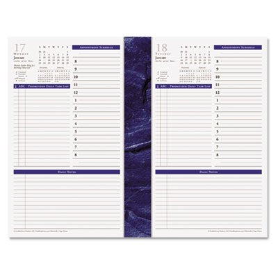 Monticello Dated One-Page-per-Day Planner Refill, 5 1/2 x 8 1/2, 2018