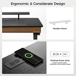 EUREKA ERGONOMIC Standing Desk with 2 Drawers, 55" Dual-Motor Height Adjustable Sit Stand Up Desk