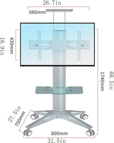 REPALY TV Stand Mobile Display Cart Bracket for 32/65/70 Inches TVs
