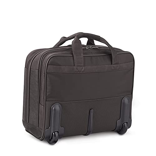 Solo New York Walker Leather Rolling Laptop Bag, Espresso