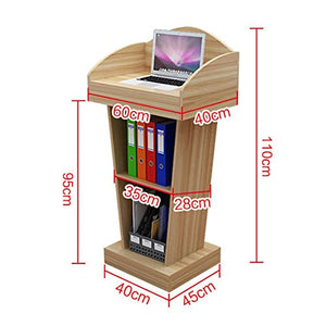 None Wood Lectern Stand Up Desk for Church School Presentation