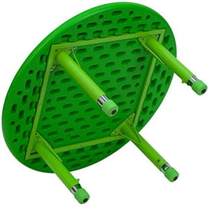 Flash Furniture 45'' Round Green Plastic Height Adjustable Activity Table Set with 4 Chairs
