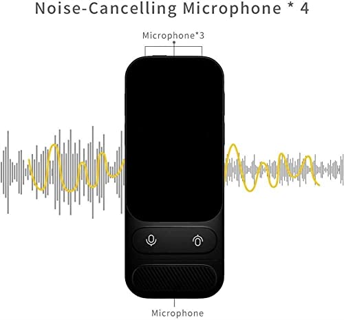 Smart Voice Translator Device 45 Languages Voice Interpreter 3.1 Inch Display (Black)