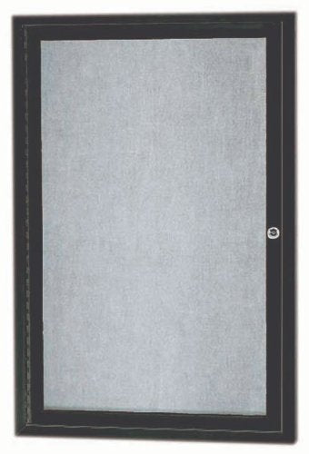 Aarco Products Aarco 1 Door Aluminum Framed Enclosed Bulletin Board Bronze Anod. - 24"W x 36"H