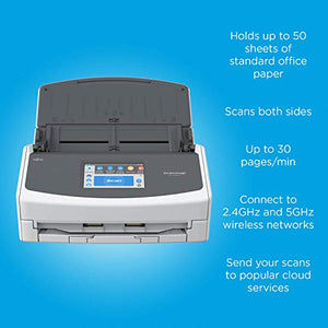 ScanSnap Fujitsu iX1500 Color Duplex Document Scanner with Touch Screen - White