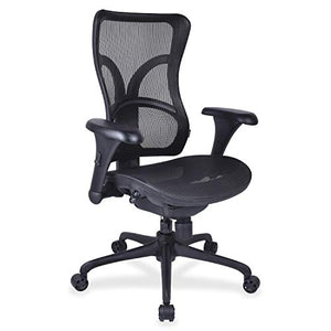 Lorell 20980 Full Mesh High Back Adjustable Chair, 22.8" x 28.6" x 21.1", Black