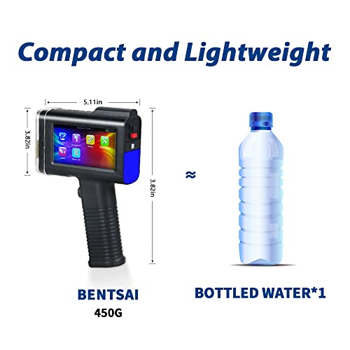 BENTSAI Handheld Inkjet Printer with 4.3 Inch HD LED Touch Screen - Portable Printer for Labels, Logos, Dates, Codes - BT-HH6105B2