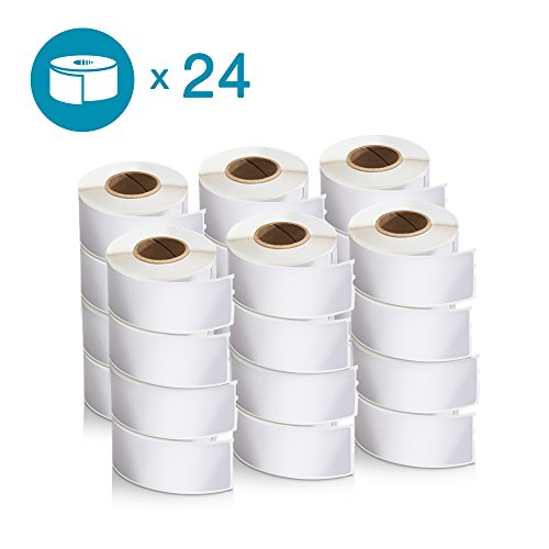 DYMO Authentic LabelWriter Mailing Address Labels for LabelWriter Label Printers (30252), White, 1 1/8" x 3 1/2", 24 rolls of 350