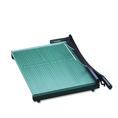 Martin Yale 724 Premier StackCut Heavy-Duty Paper Trimmer, Table Size 18-1/2" x 24", Permanent 1/2" Grid and Dual English and Metric Rulers, Ergonomic Soft-grip Handle