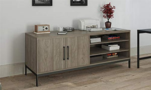 Ameriwood Home Parkside File Cabinet Credenza in Light Brown Oak