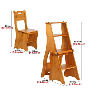 LUCEAE 4 Tier Folding Step Stool with Tongue and Groove Construction