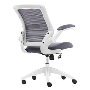 UsmAsk Mid-Back Black Mesh Swivel Ergonomic Task Office Chair - Black/White