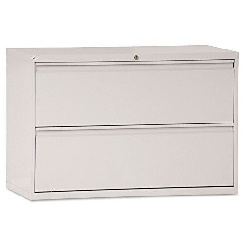 Alera Two-Drawer Lateral File Cabinet, 42w x 19-1/4d x 29h, Light Gray